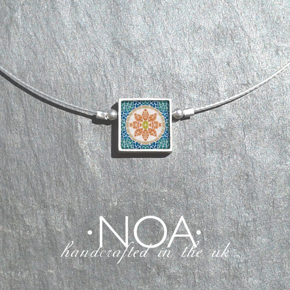 A101(19) Orange Flower Mosaic