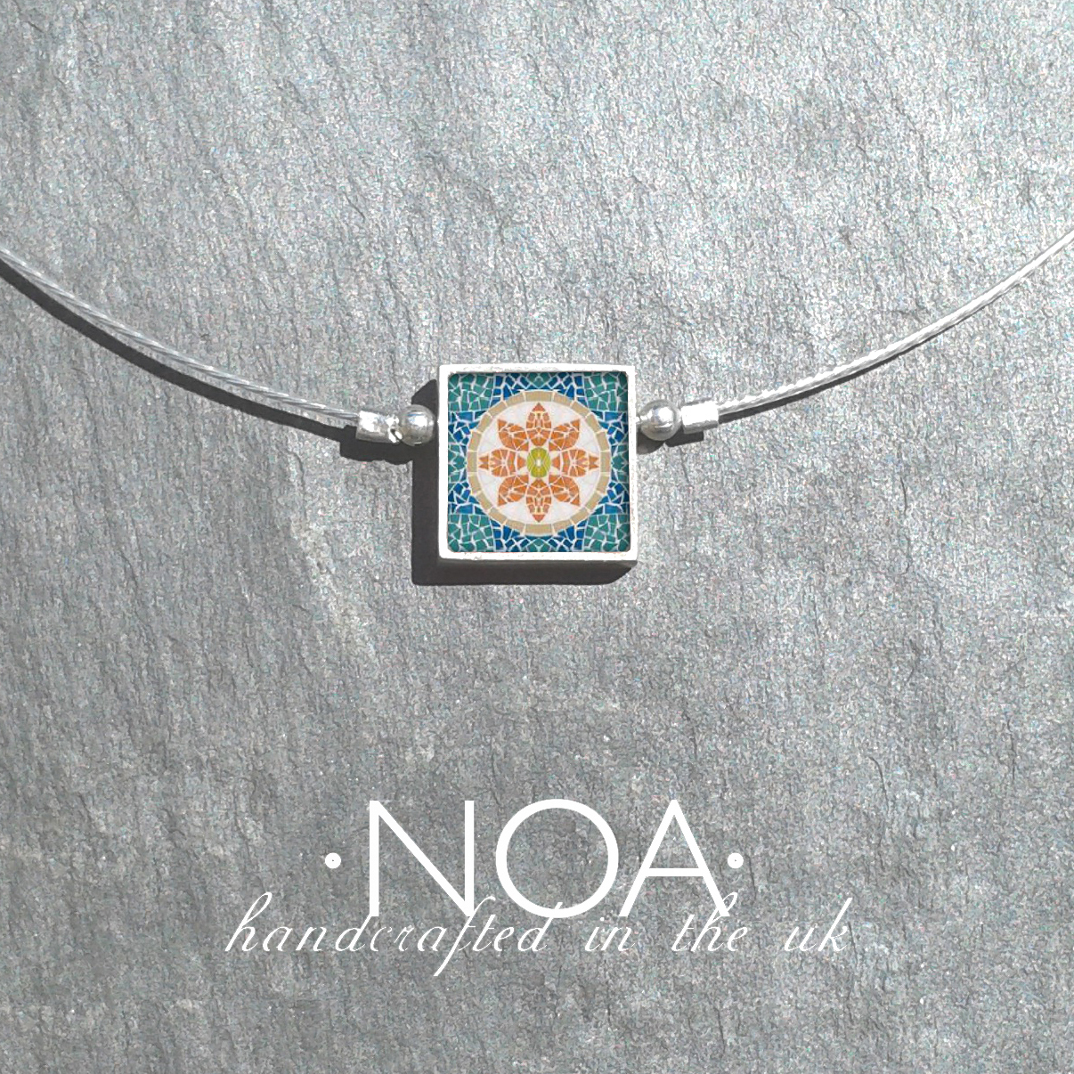 A101(19) Orange Flower Mosaic