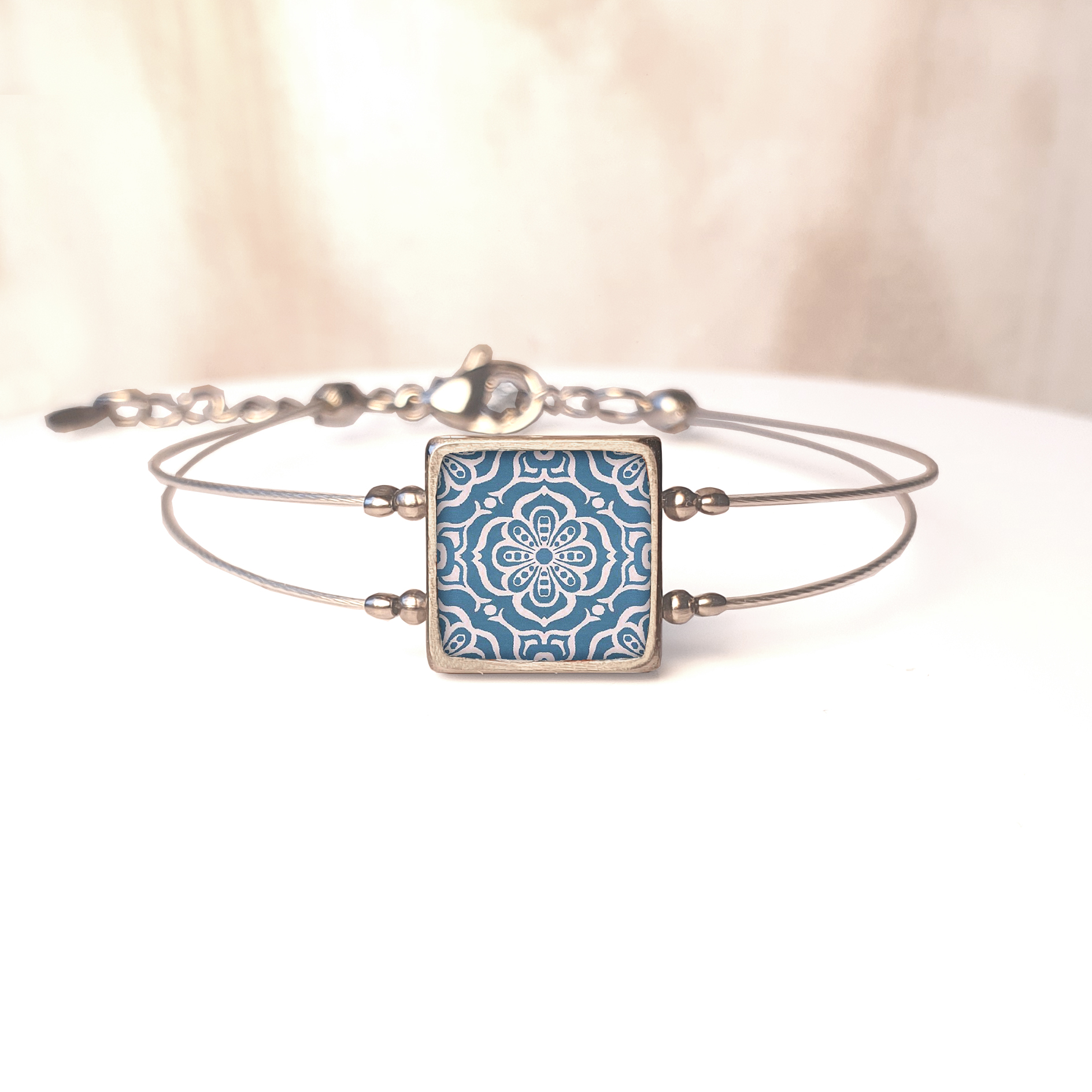 Framed Square Ceramic Bracelet