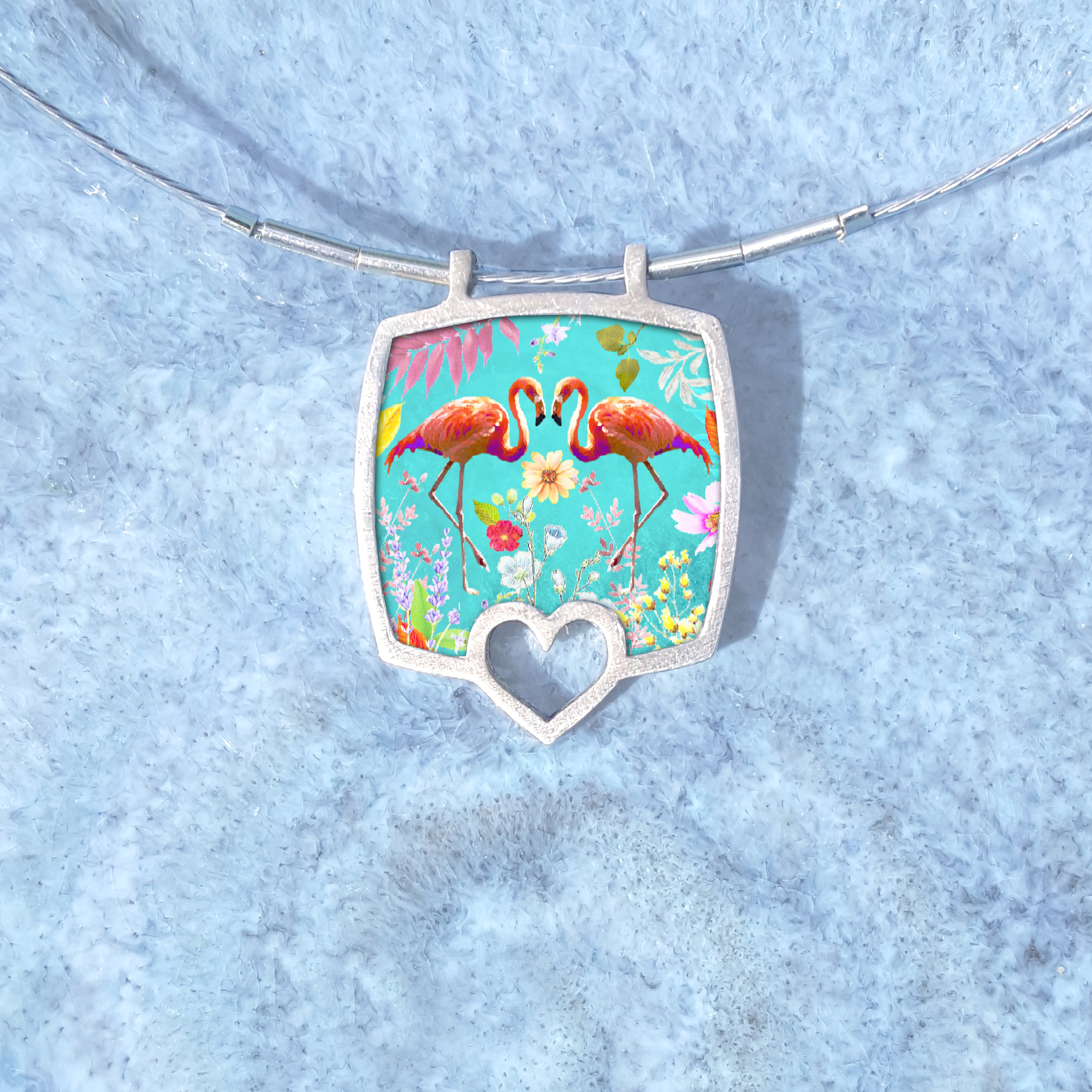 A159 (2) Love Flamingos