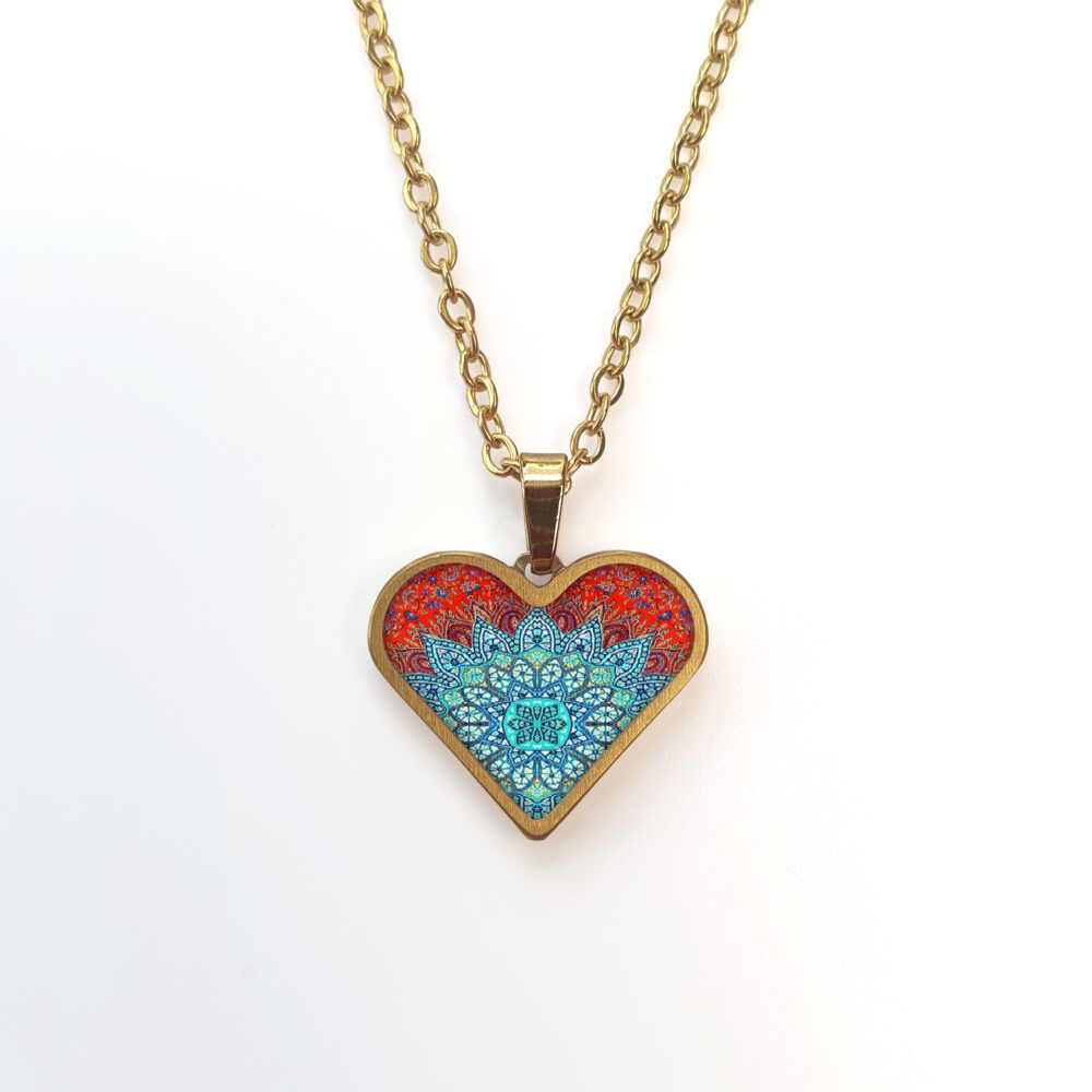 B169 (36) Turquoise & Red Mandala