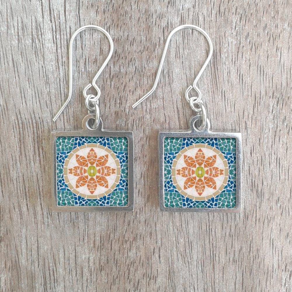 STE314 (18) Orange Flower Mosaic