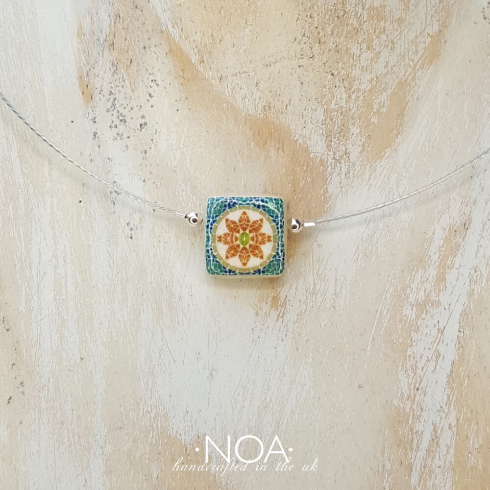 S101 (17) Orange Flower Mosaic