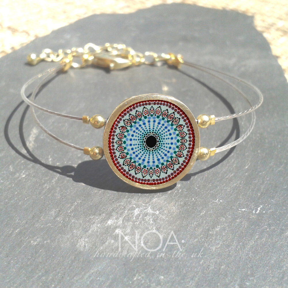 B151 (49) Blue & Red Mandala