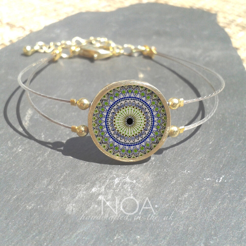 B151 (50) Blue & Green Mandala