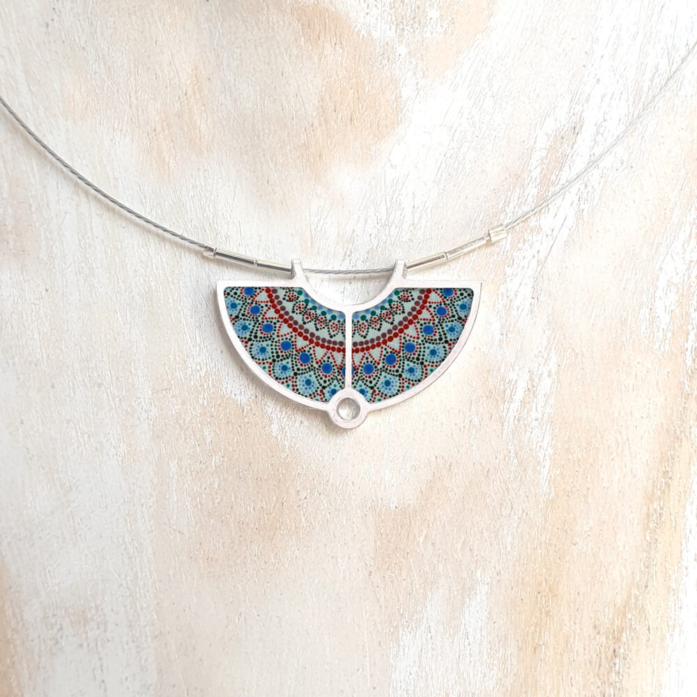 L152 (23) Blue & Red Mandala