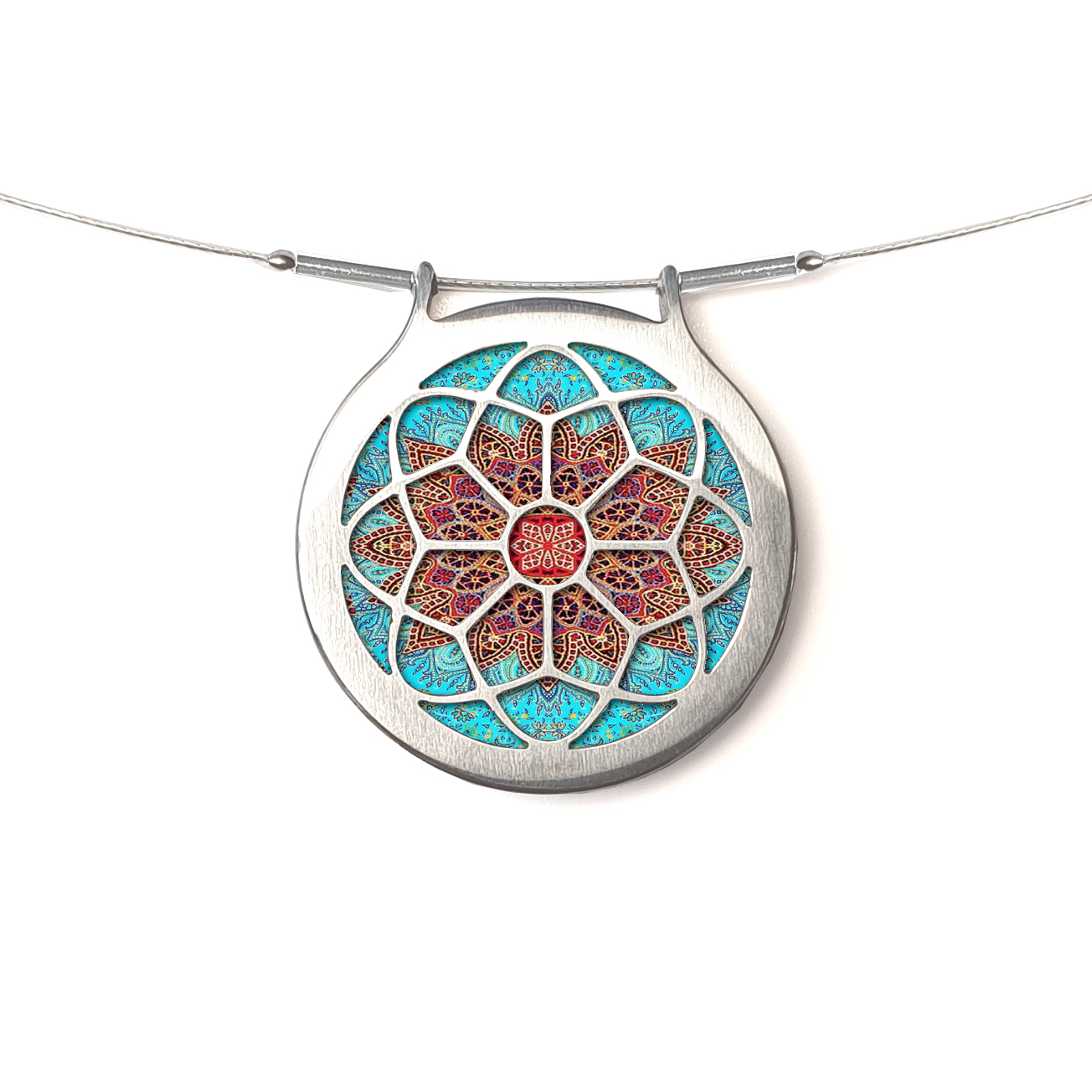 A147 (14) Red & Turquoise Mandala