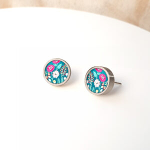 AES150 (11) Flowers on Turquoise