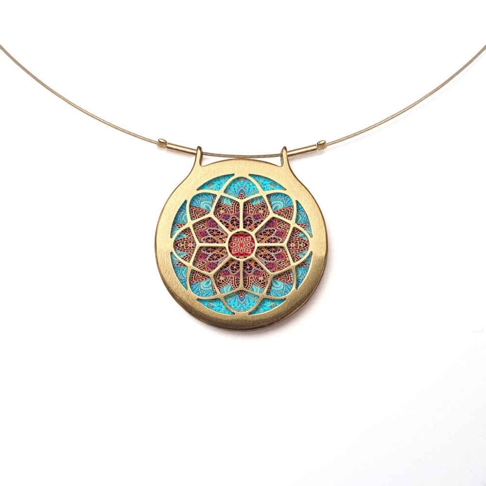 B147 (14) Red & Turquoise Mandala