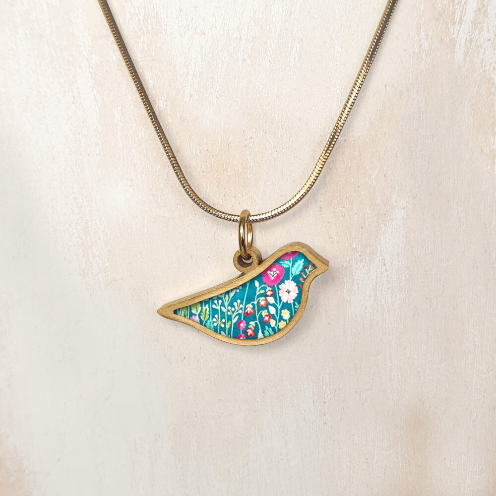 B173 (7) Flowers on Turquoise