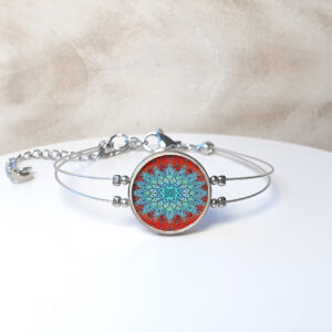 A151 (67) Turquoise & Red Mandala